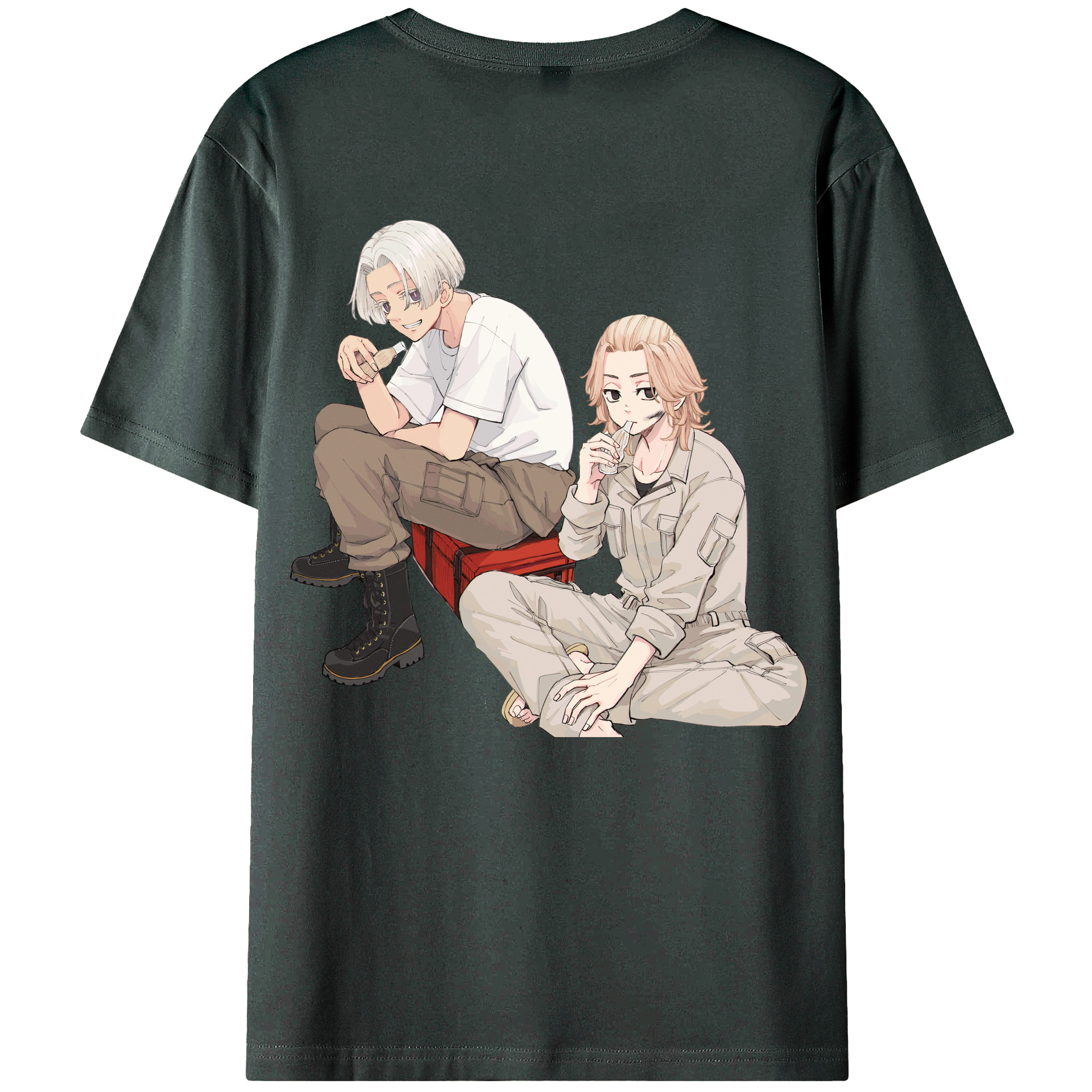 （画像用） 東京リベンジャーズ Tokyo Revengers 綿100％ メンズ半袖Tシャツ（バックプリント） 通気性
